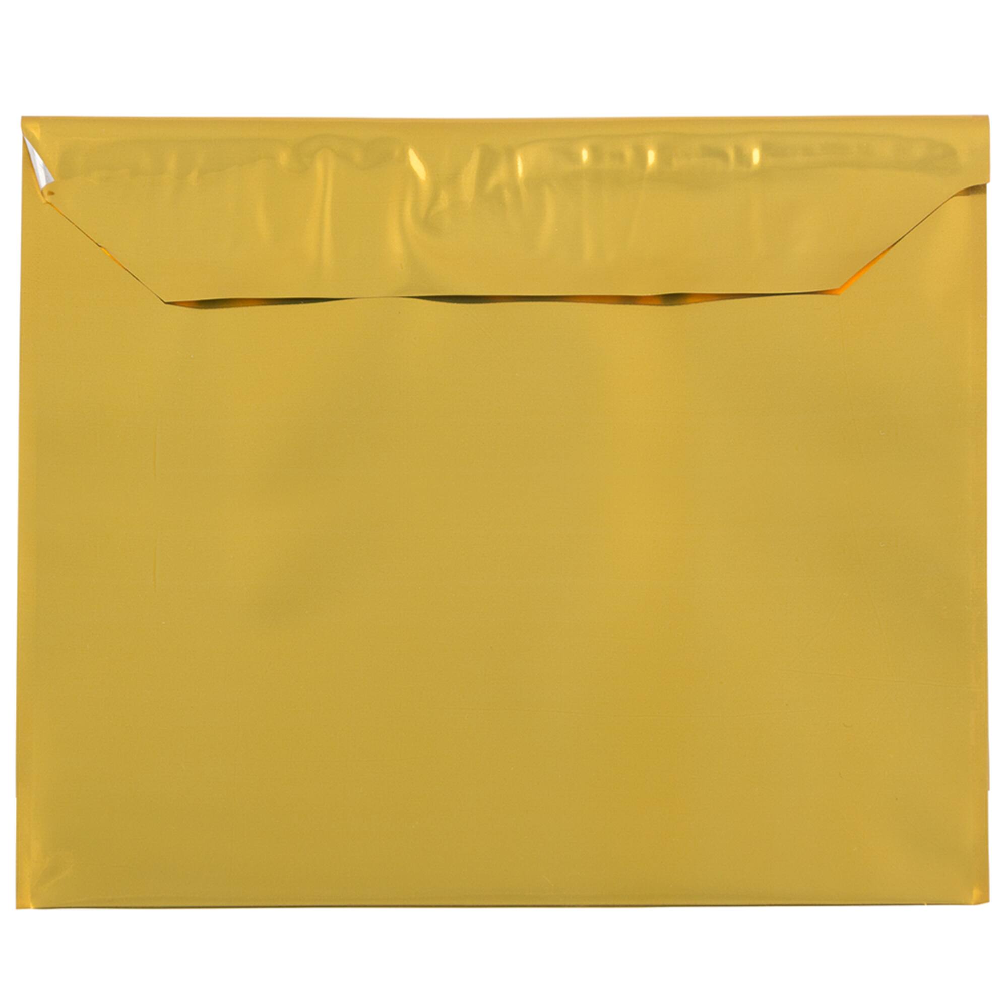 JAM Paper 4" x 5.5" Gold Foil Self Adhesive Closure Envelopes, 25ct.